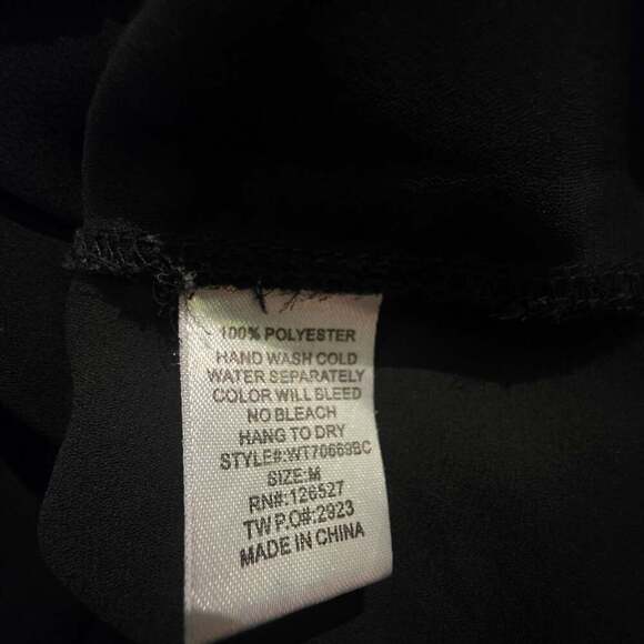 Black Sheer Sleeveless Blouse with Gold Stud Embellishments Medium - Picture 6 of 7